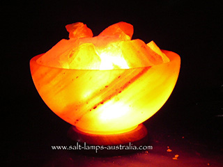 Fire Bowl Salt Lamp - Large - Click Image to Close